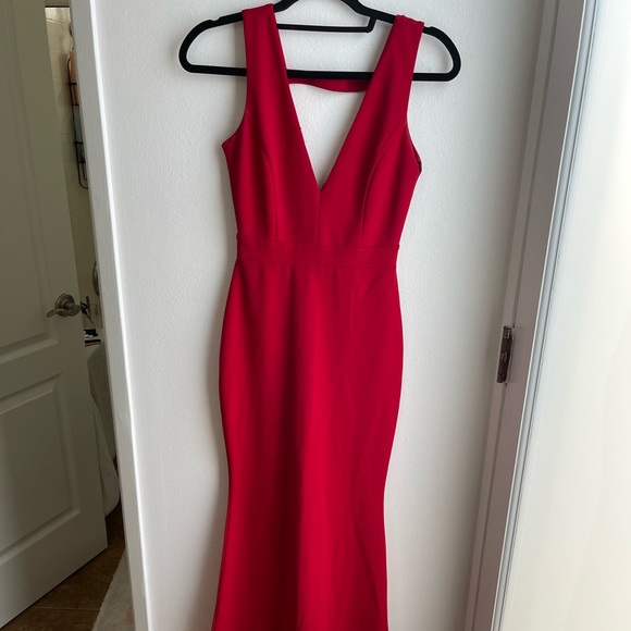 Long Red Prom Dress - Picture 3 of 4